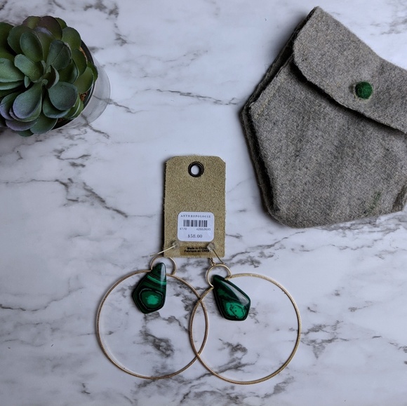 Anthropologie Bell Tower Hoop Earrings - Picture 4 of 4